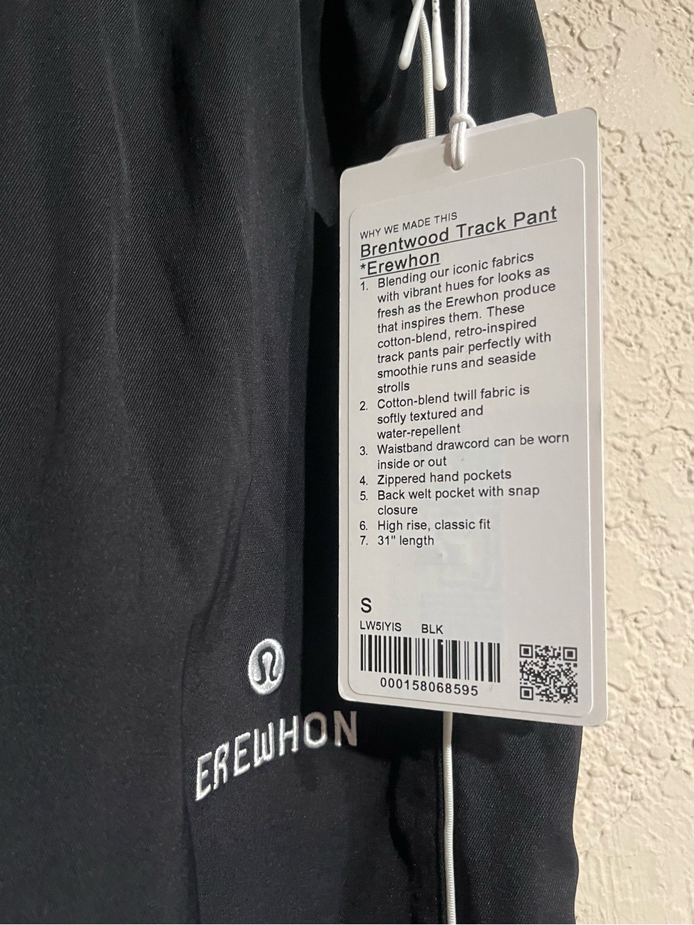 lululemon athletica Black Track Joggers with White Trim - Picture 4 of 6